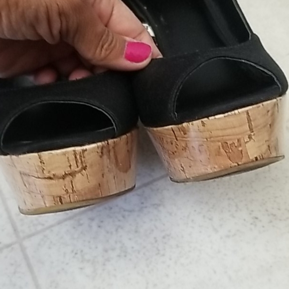 Wedge peep toe platforms w/ faux cork MOSSIMO - Picture 9 of 11
